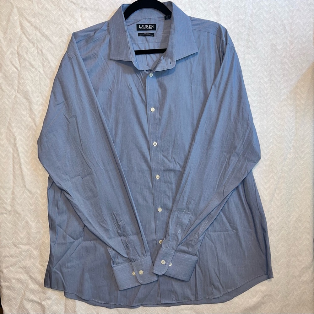 Lauren Ralph Lauren Slim Fit Performance Stretch Men's Light Blue Button Up 2X
